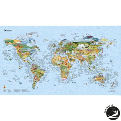Awesome Maps Surftrip Map 97,5 x 56 cm
