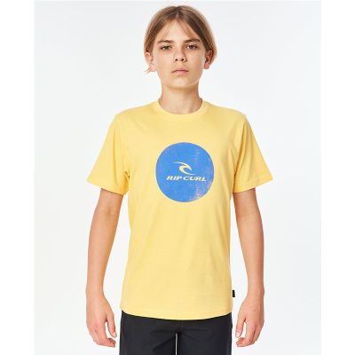Rip Curl Kinder Tshirt Corp Icon gelb 164
