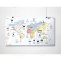 Awesome Maps Yoga Map 97,5 x 56 cm