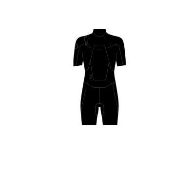 Neil Pryde Herren Wetsuit Wizard S/S 2/2 Shorty FZ C1 Black 50
