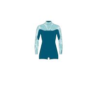 Neil Pryde Damen Neoprenanzug Spark L/S Spring 2/2 BZ C2 Petrol / floral 38
