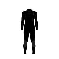 Neil Pryde Herren Wetsuit Wizard Fullsuit 5/4 FZ C1 Black