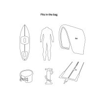 Surf/Kitesurf Boardbag Performance Double (Größe: 62)