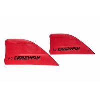 Crazyfly Fins - Red 5.0cm (inc. screws)
